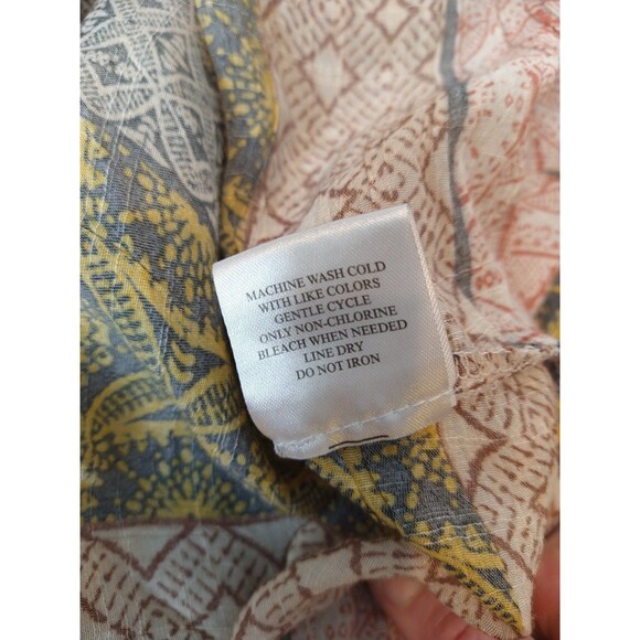 Fred David blouse plus size 3X sheer tie-neck geometric stripe long sleeve top - Picture 6 of 11